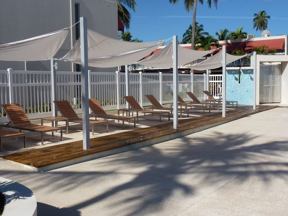 Lounge area of swimming pool