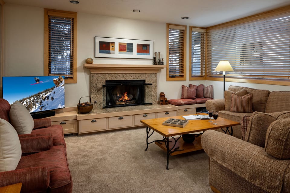 Cozy Living Room with Fireplace