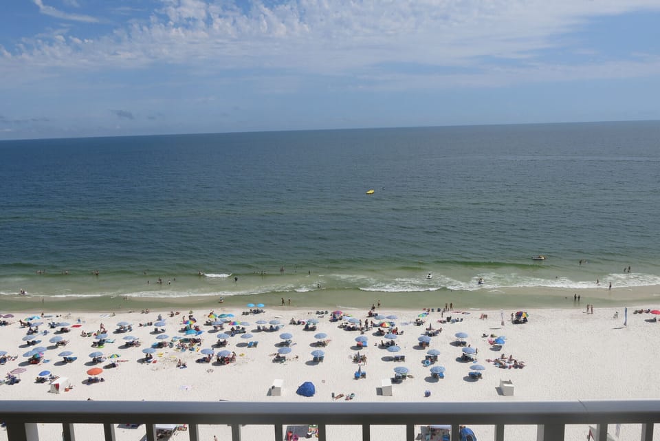 View from Balcony Looking Straight Out to Gulf
