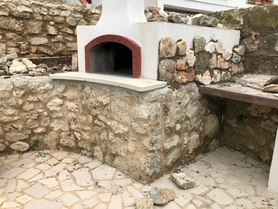 Wood oven for PIZZA
 in the BBQ area