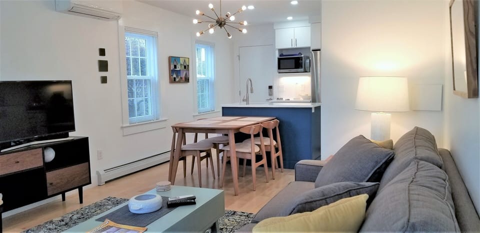 Open plan living, dining, kitchen. 