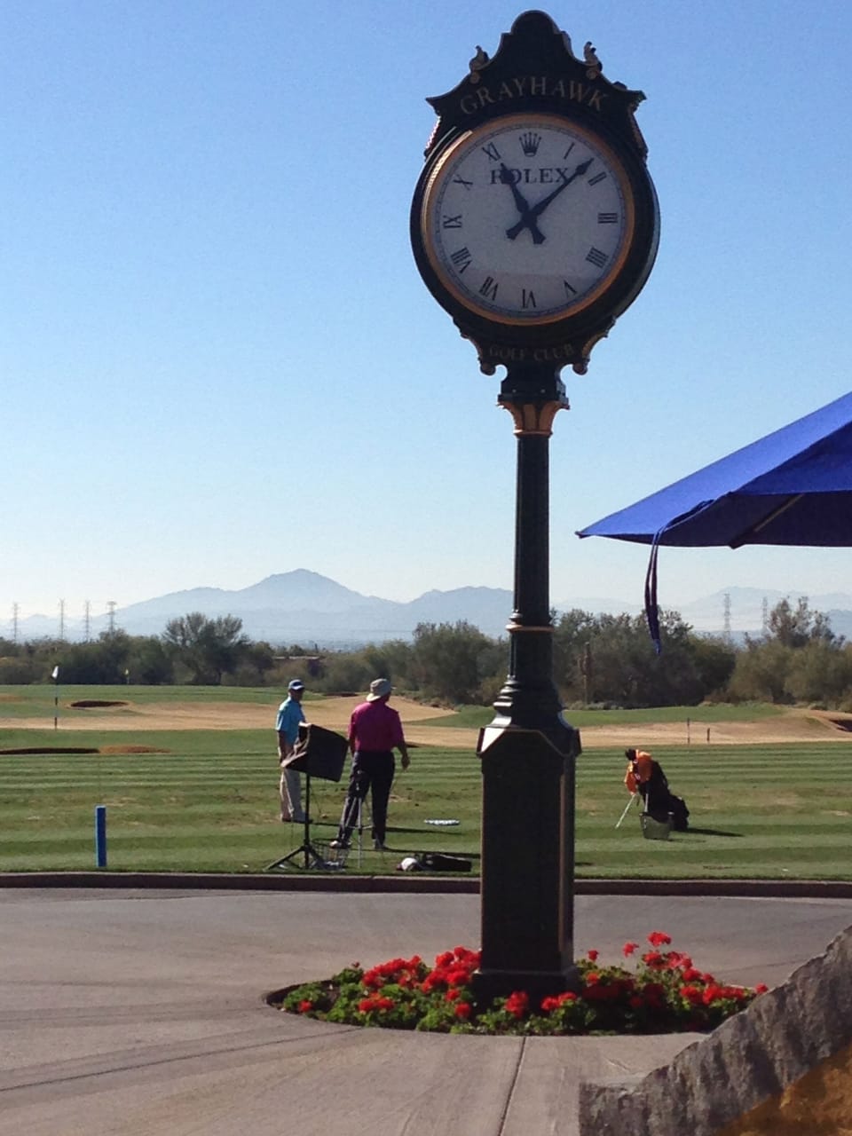 The practice range at Grayhawk as seen from Isabella's restaurant.  