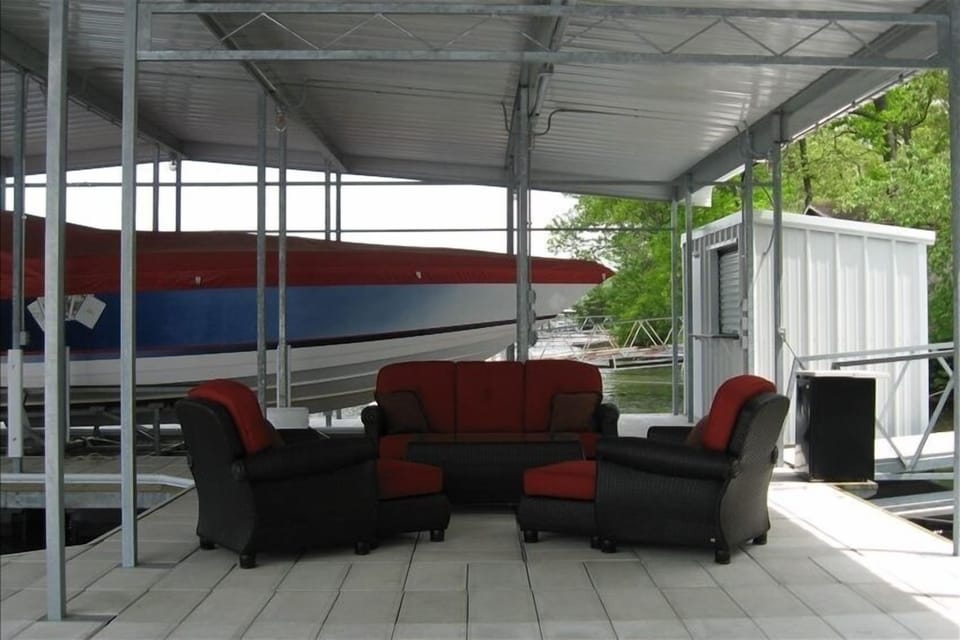 New Dock w/ Covered Living Area New Outdoor Furniture