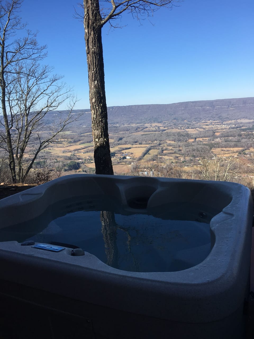 4 person Hot Tub off back deck with a gorgeous view!