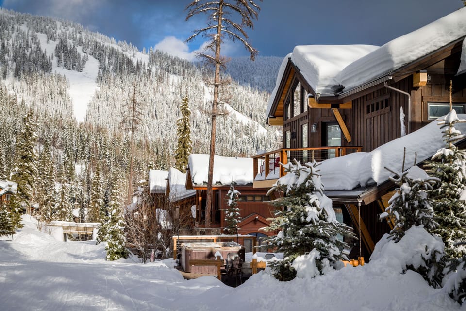 Looking down the ski run. Chair 6 and base lodge are a short walk or ride down