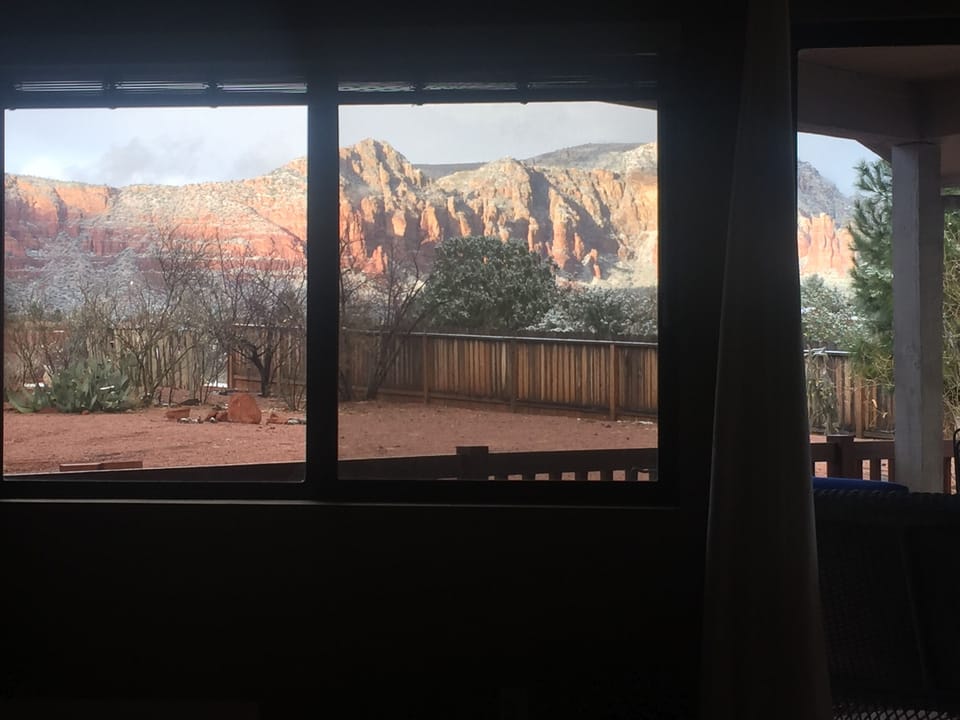Enjoy the views from inside while lounging on the couch!