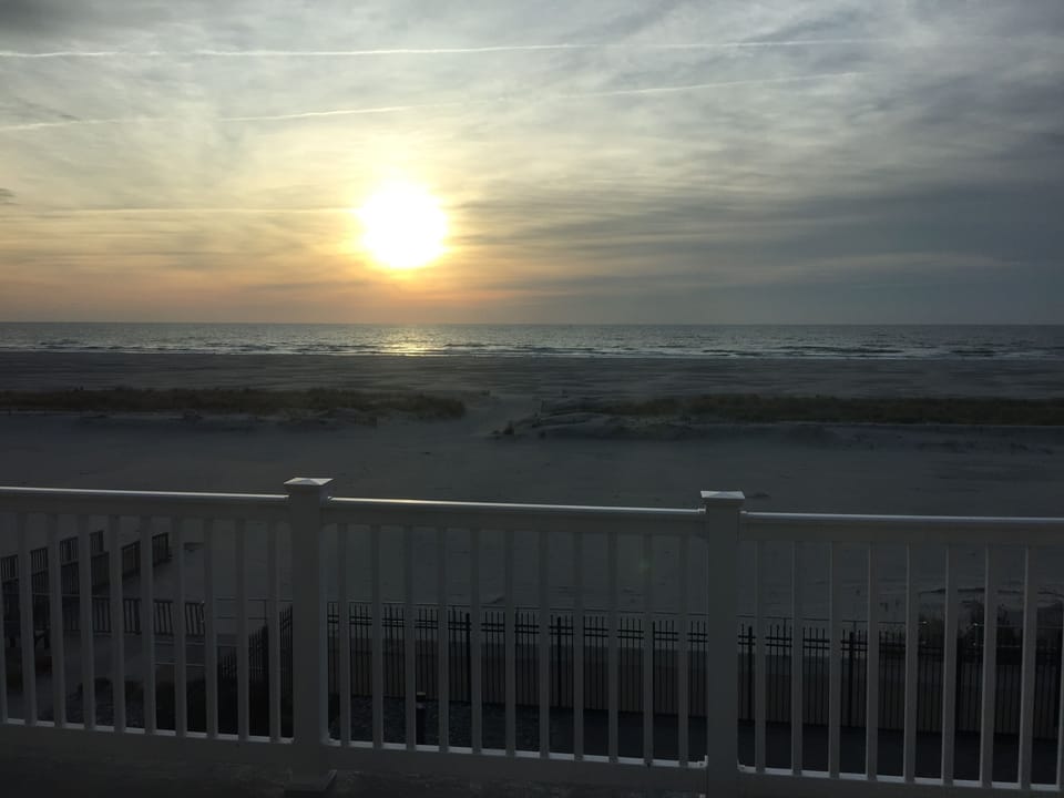 Sunrise from large Main Balcony