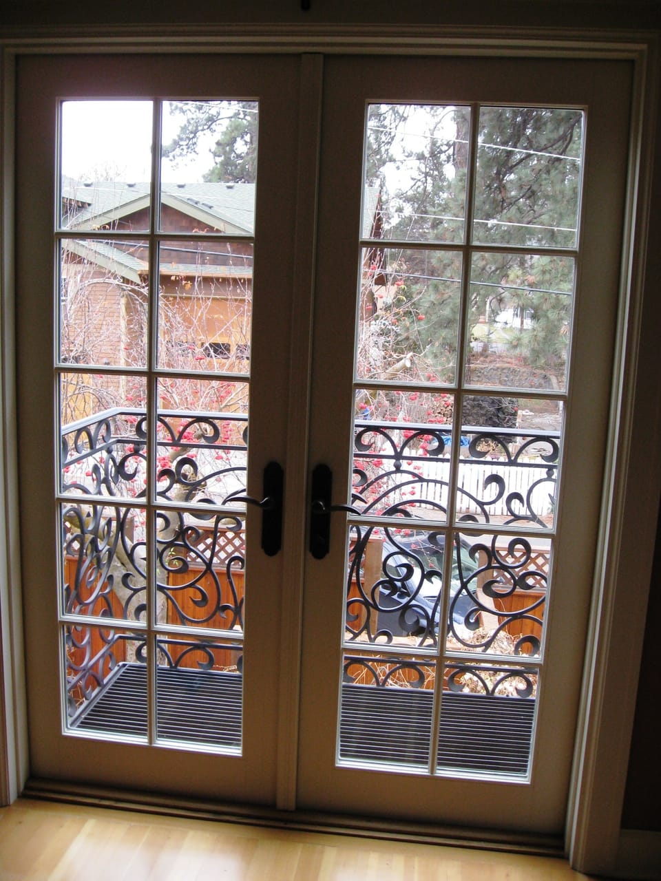 View from upstairs balcony.
