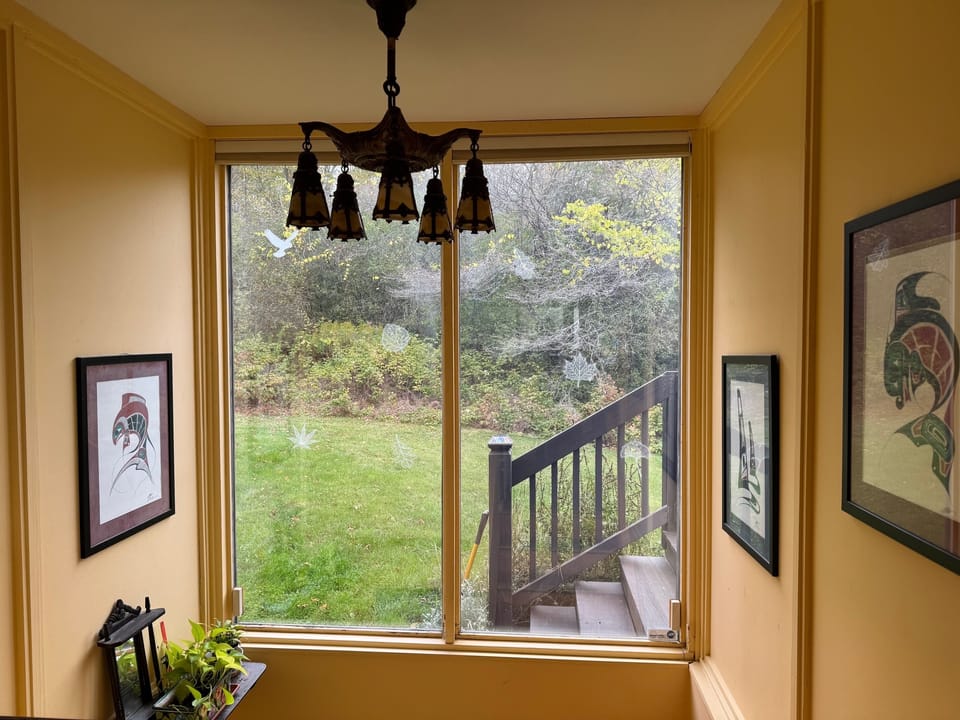Stairwell to reach the garage