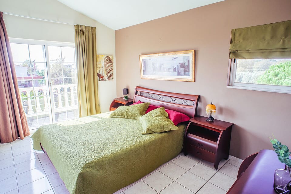 The master bedroom is the only room on the second floor, the top of the house. 
