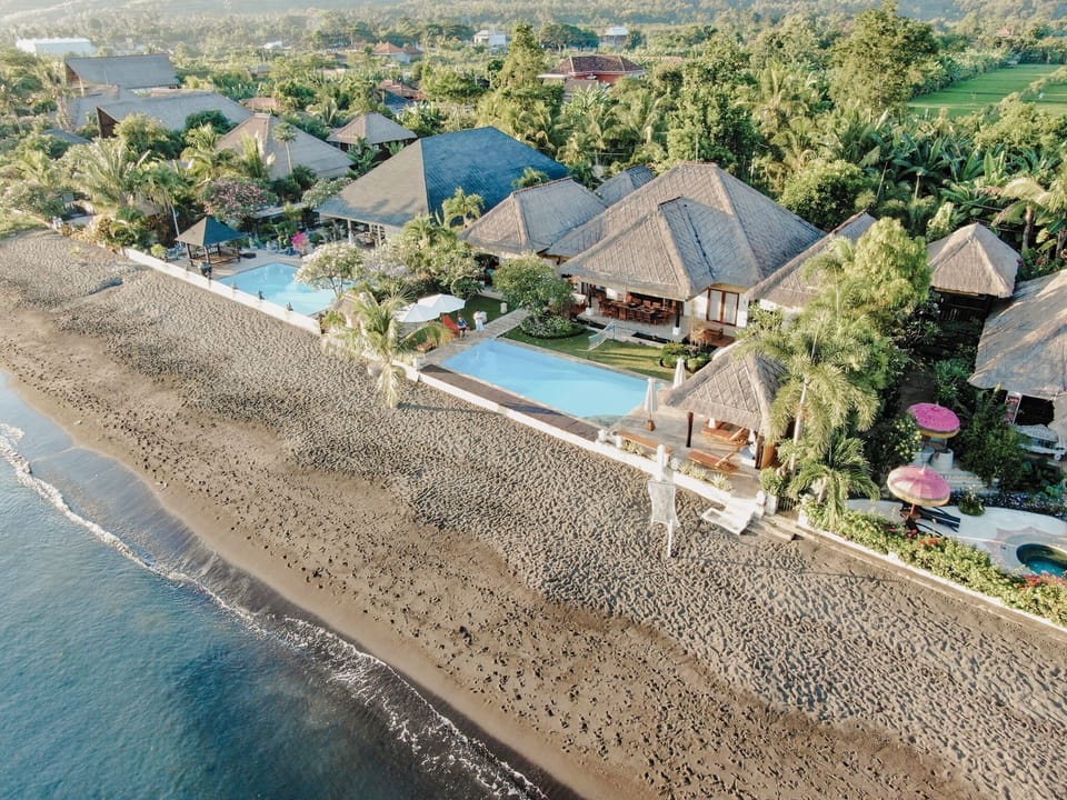 Only a few steps away from the Bali sea.