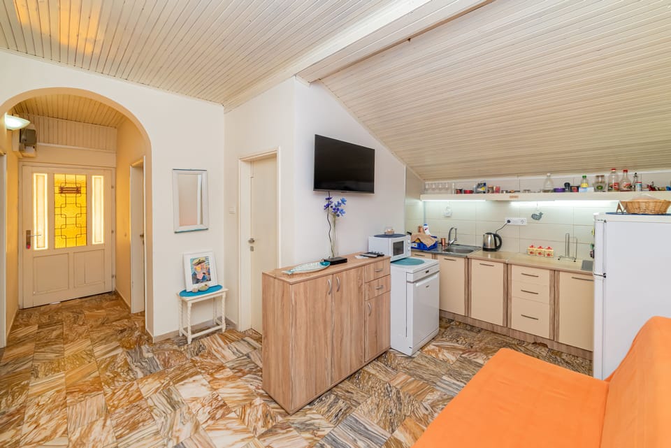 Living room and kitchen