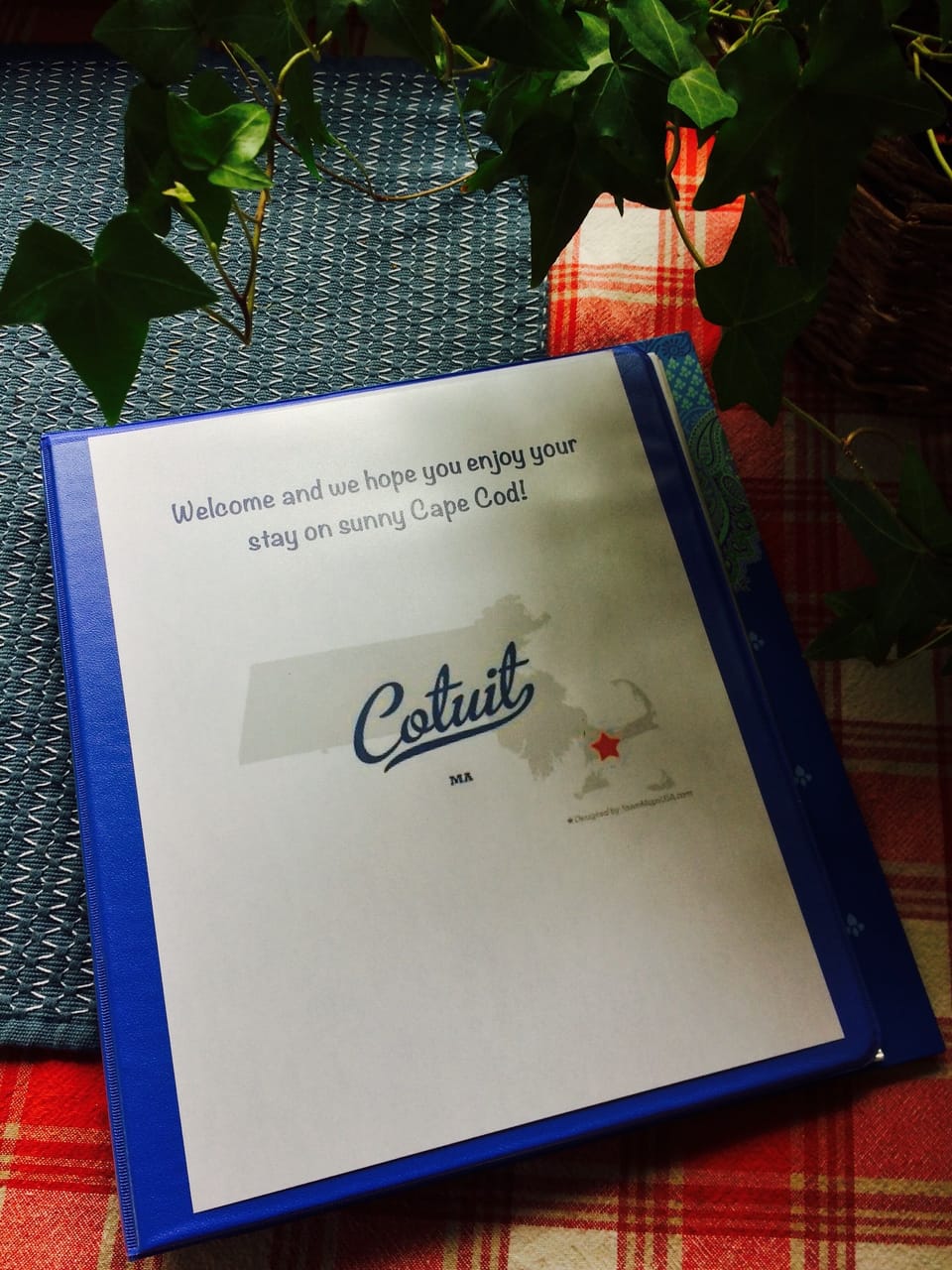 The rental includes a detailed binder with a list of activities and hot spots.