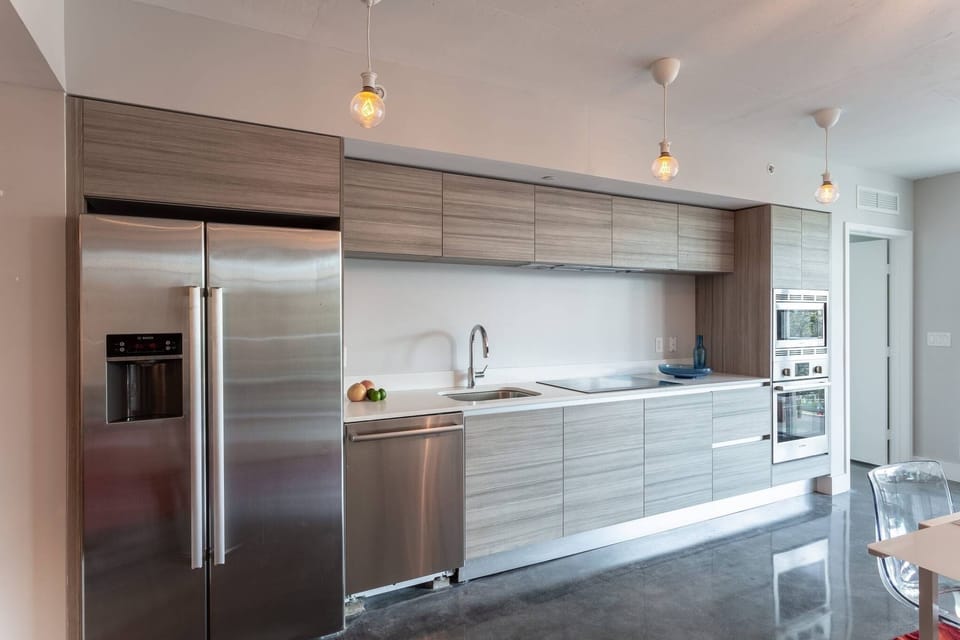 Modern kitchen with new high-end appliances