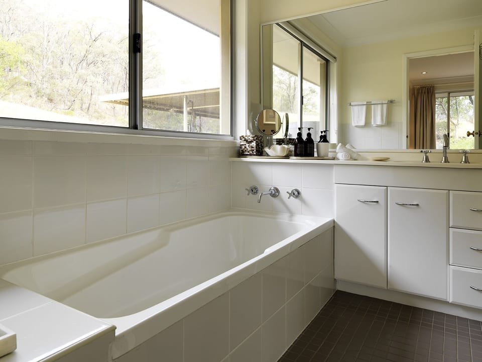 Bathroom 1 with bath & separate shower
