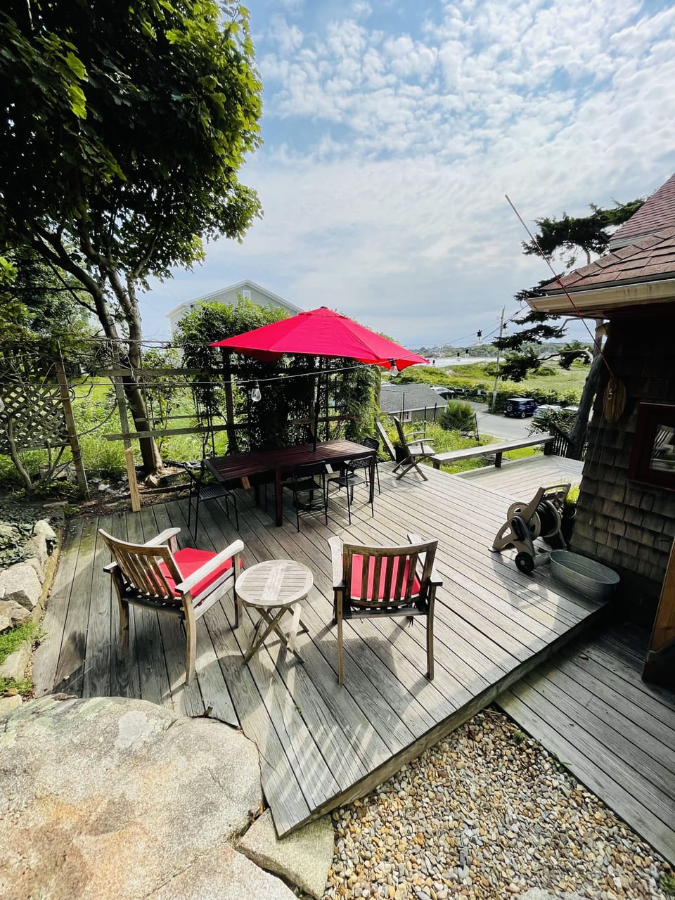 This house is all about the deck!