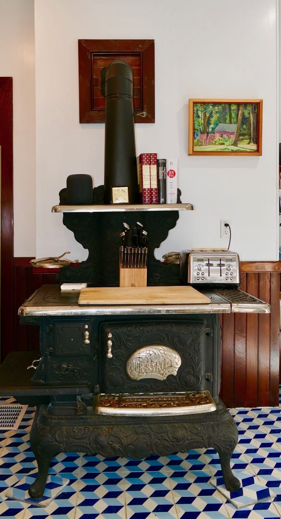 Wood & Bishop wood cook stove circa 1900.