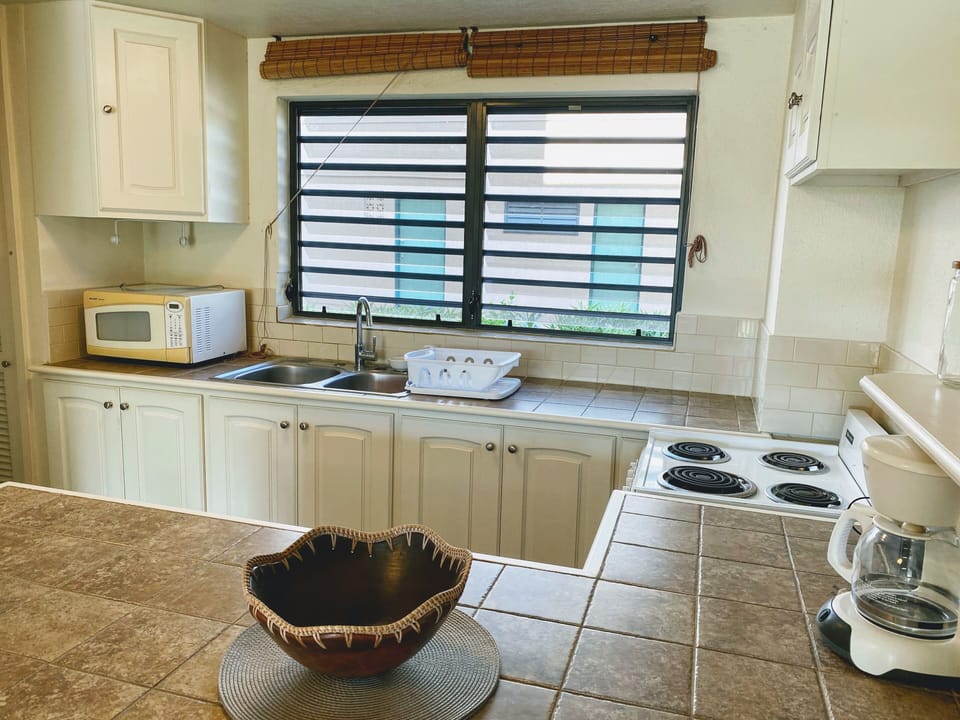 Fully equipped kitchen - Microwave Oven, Toaster, Blender, Coffee Maker, Kettle
