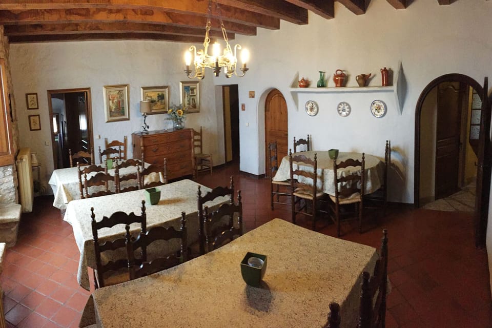 The diningroom in the main large house just off the kitchen is nicely decorated