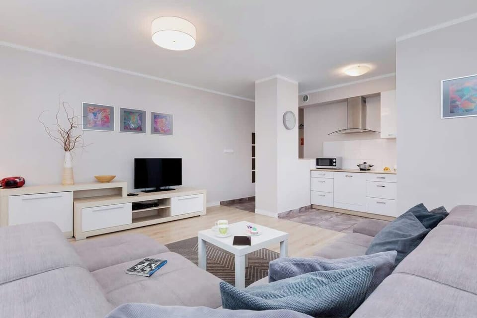 Spacious living room with full equipment. 