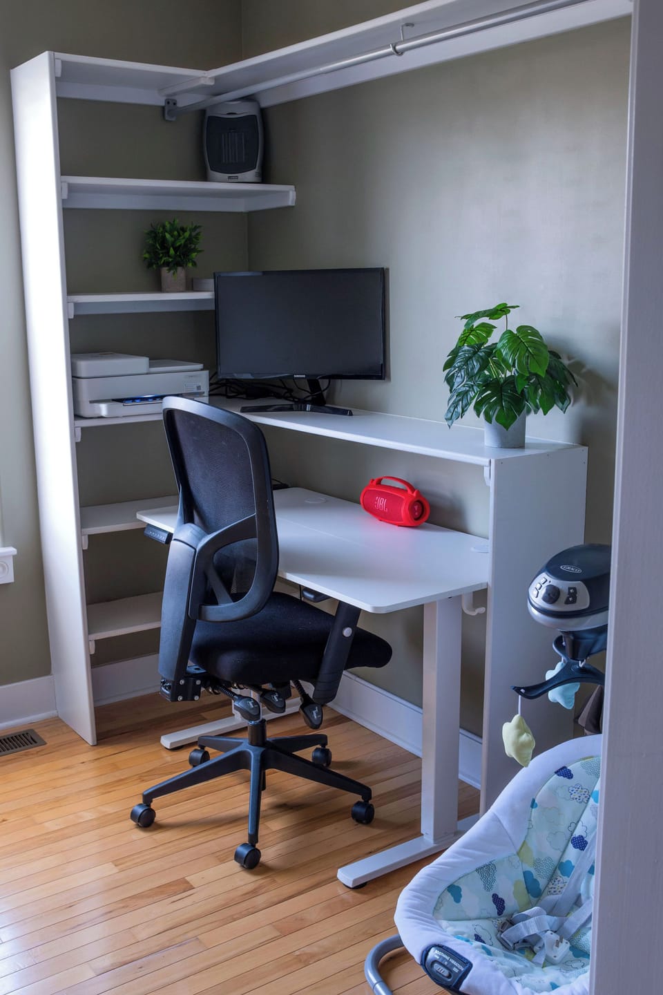 Secluded office with high-speed WiFi, a printer, ink, and paper provided. 