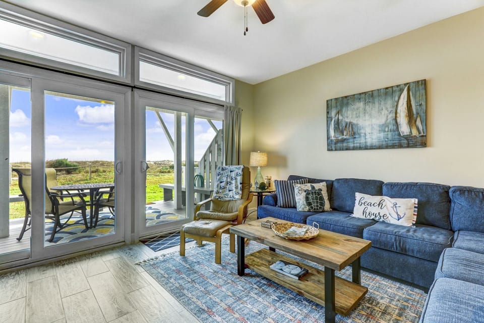 Living room with views of the Atlantic Ocean