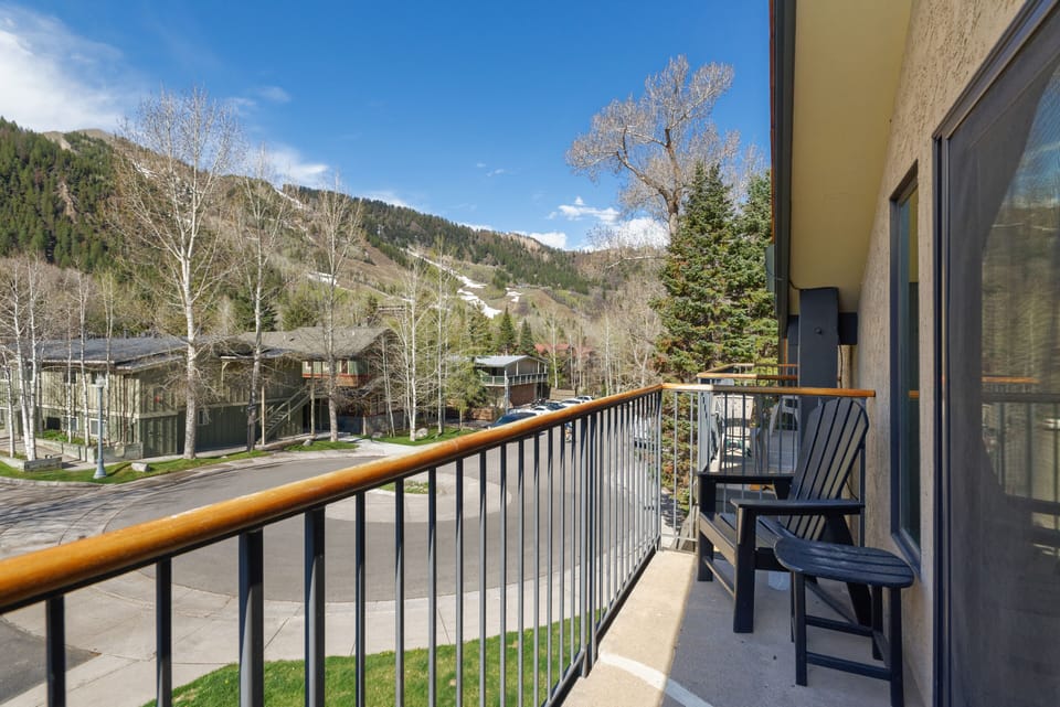 View of Aspen mountain from balcony