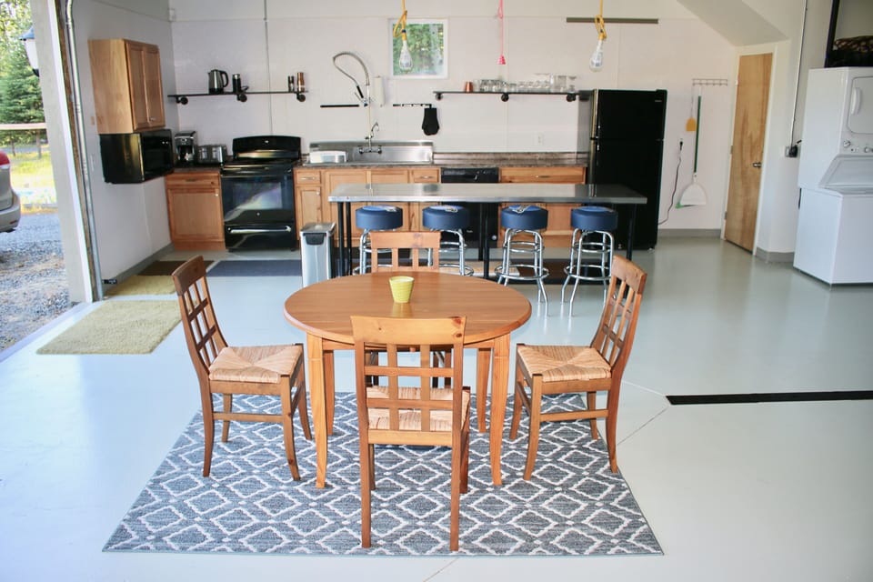 dining area and kitchen
