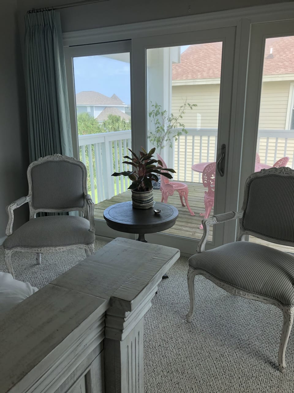 Primary bedroom has a private deck