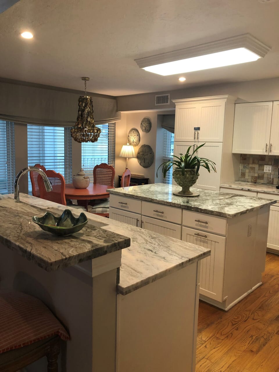 Large kitchen area. 