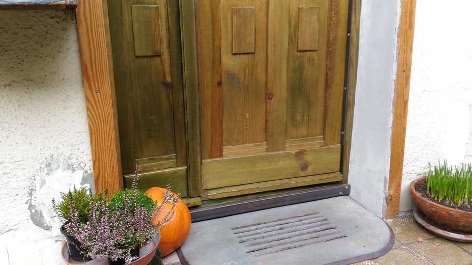 the apartment door at November  
