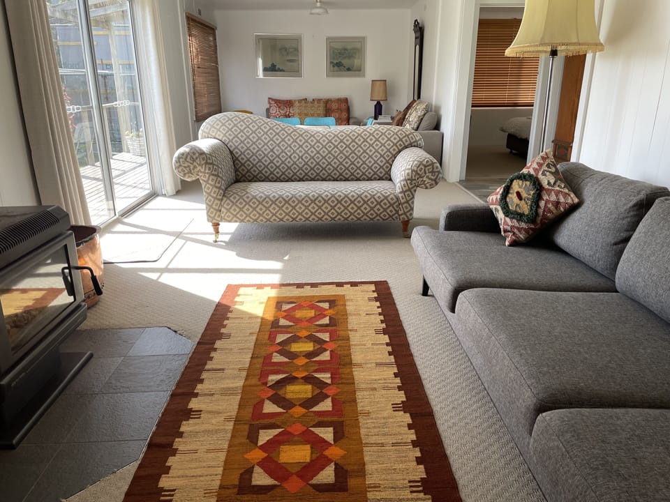 Open plan living space #sistersbeachhouse