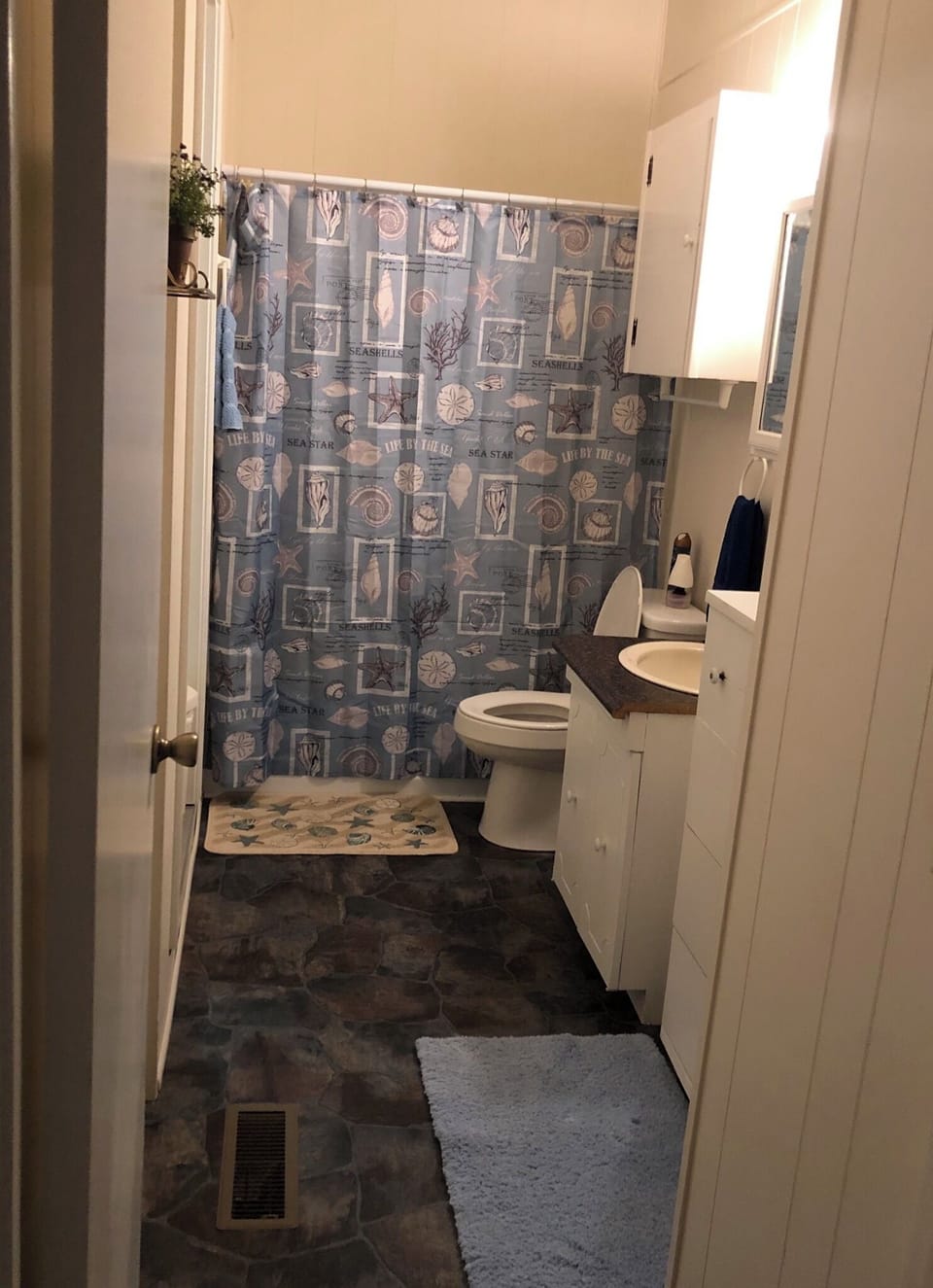 Bathroom with tub and shower combo 