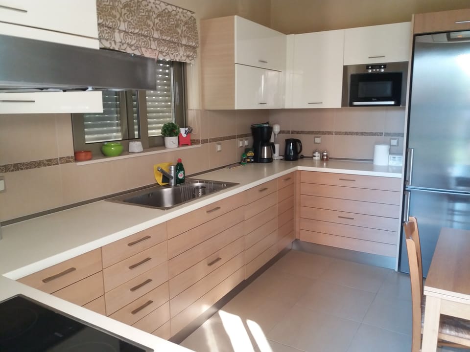the kitchen