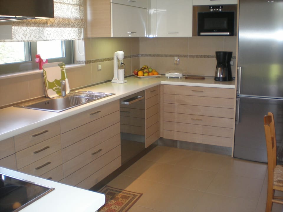 the kitchen
