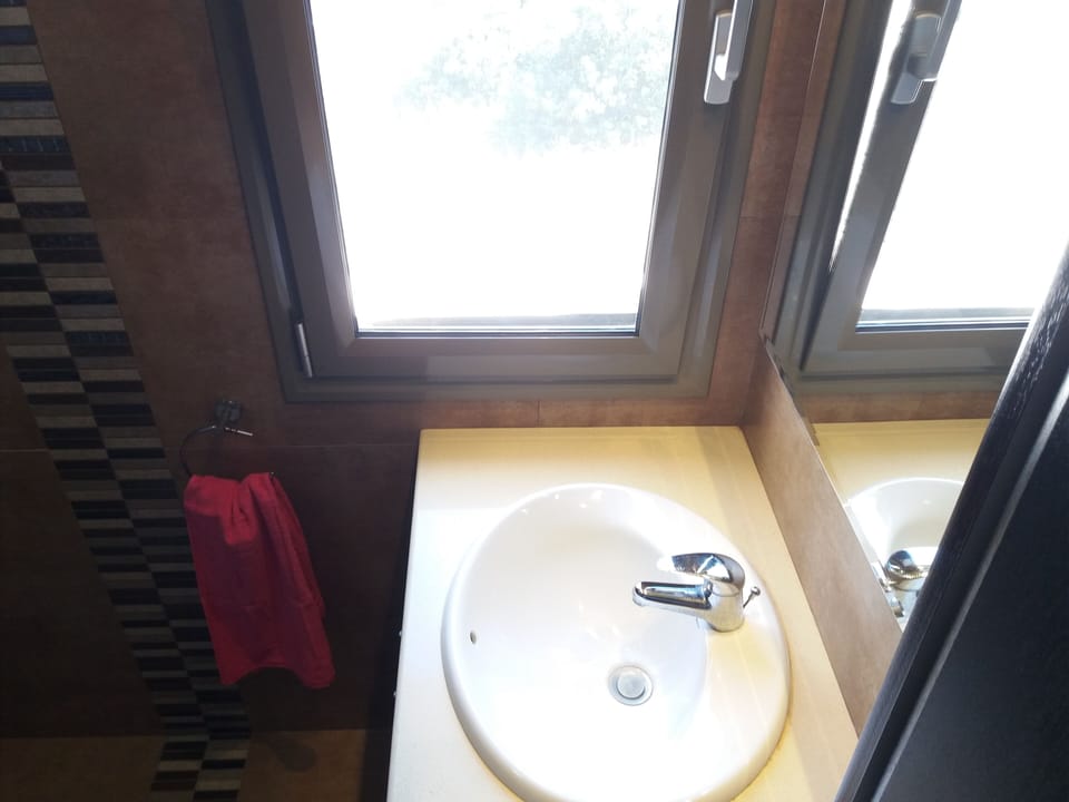 the bathroom