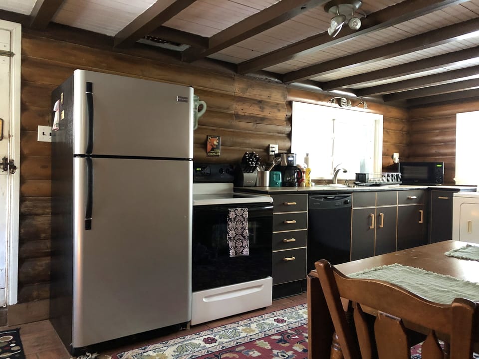 The kitchen is fully equipped with all your cooking needs.  