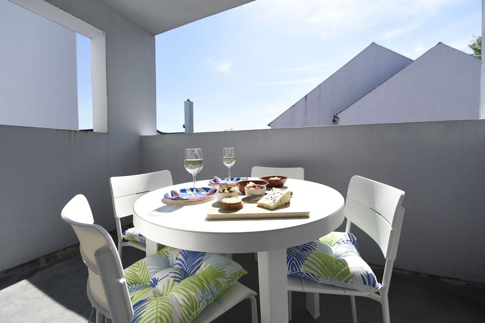 The south facing balcony enjoys the sunshine most of the day.
