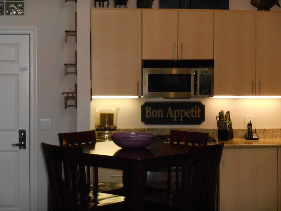 Dining Table & Kitchen area