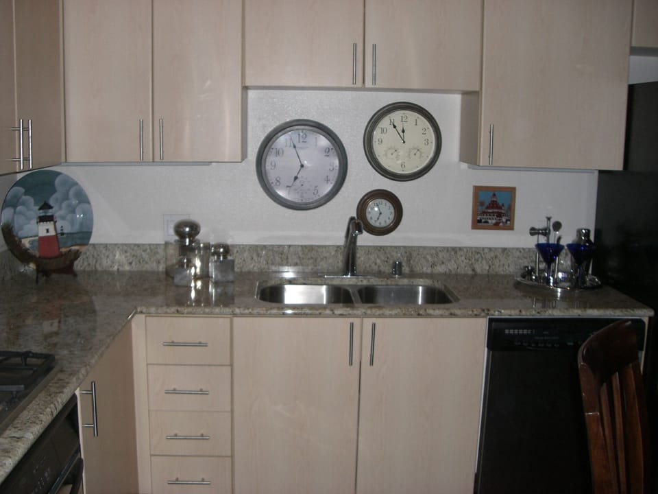 Kitchen with granite counters
