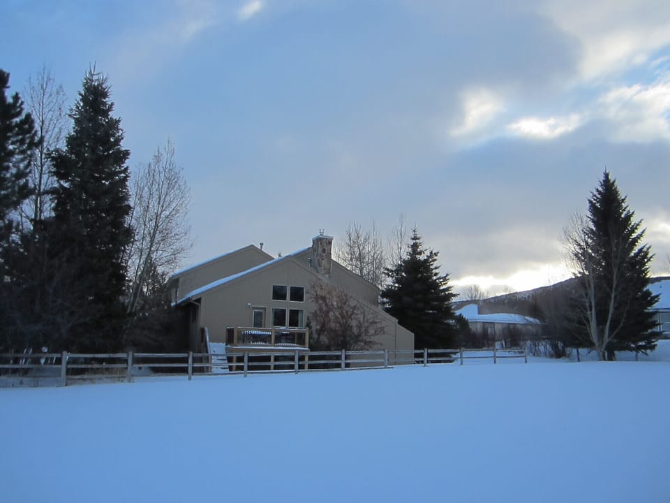 Morning view of townhouse
