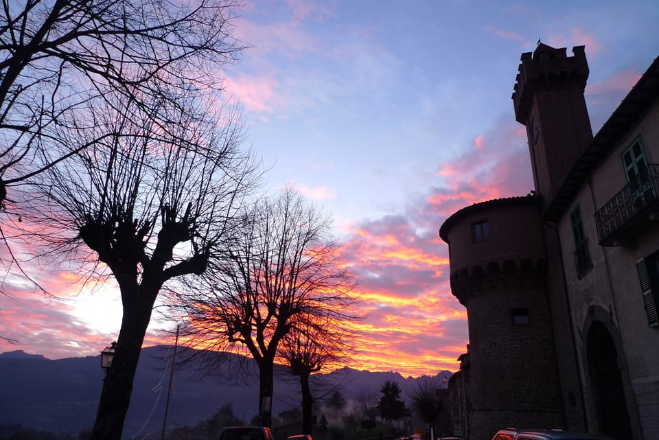 Winter shot of the lovely sunset views in Castiglione village 2 minute walk