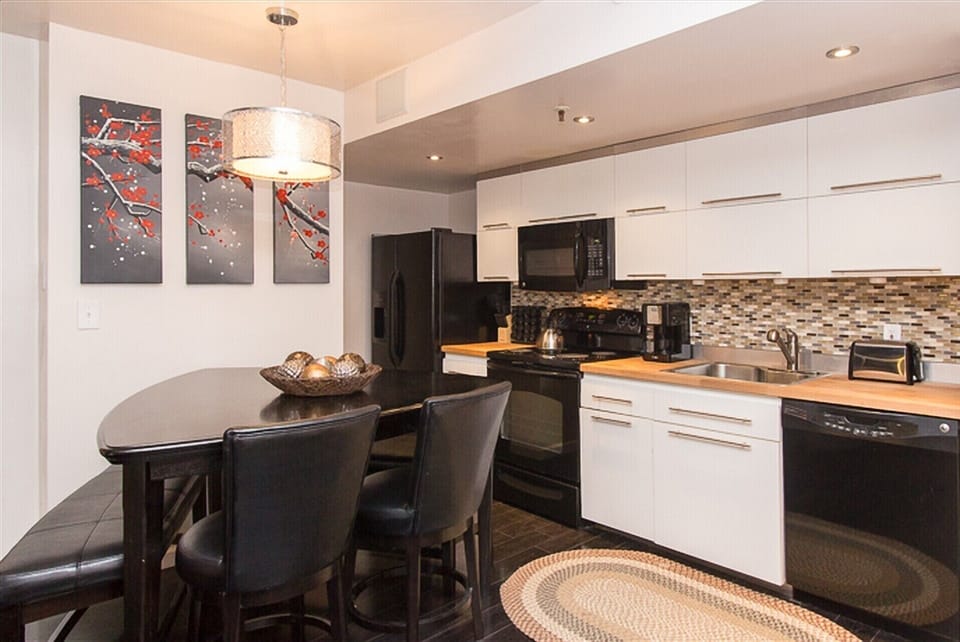 Dining and kitchen areas