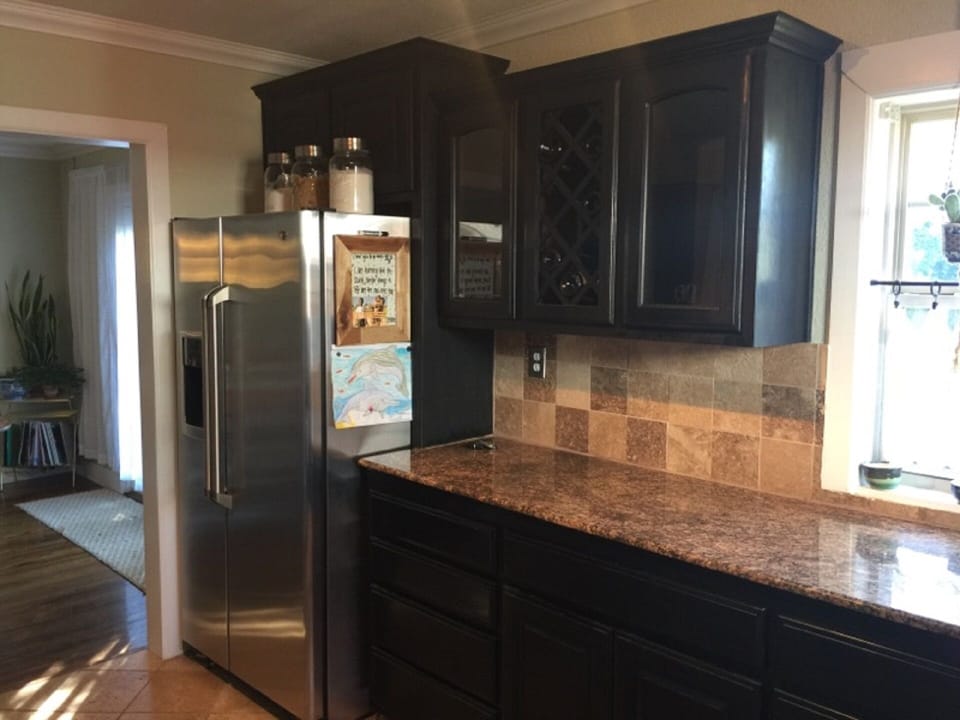 Large refrigerator and lots of counter space