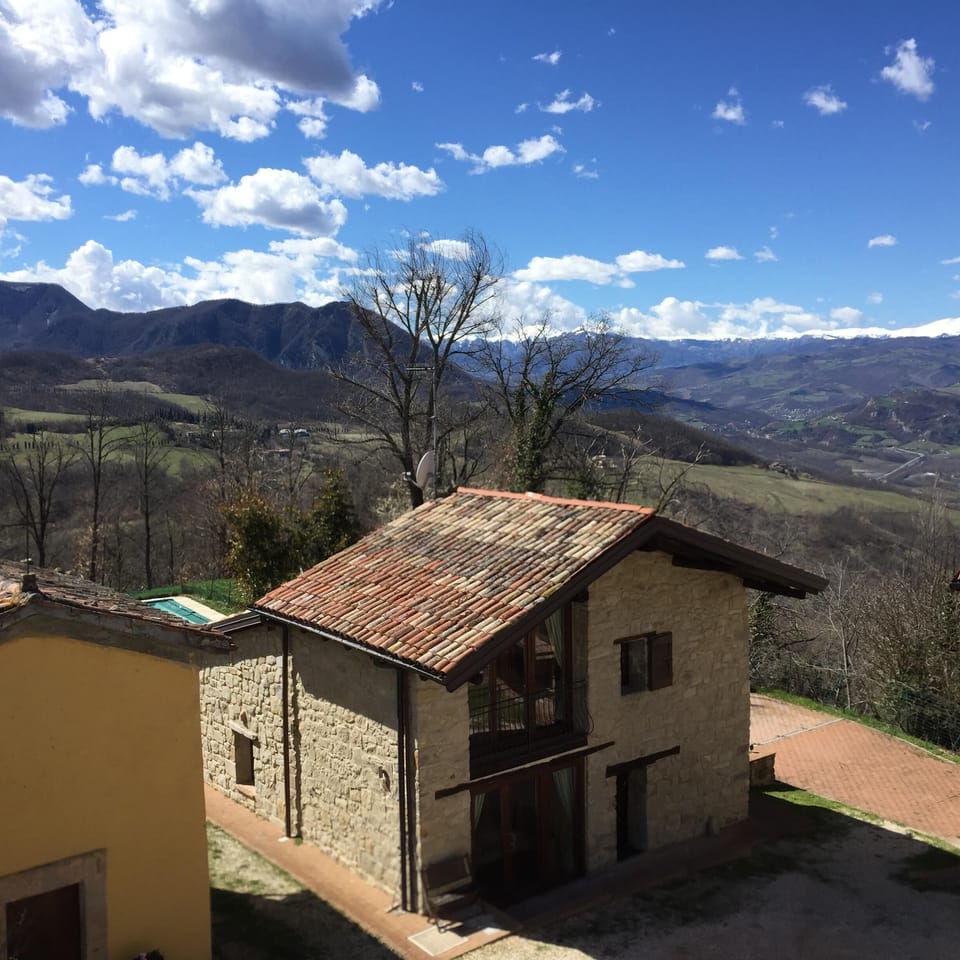 View of mountains south of Olimpia