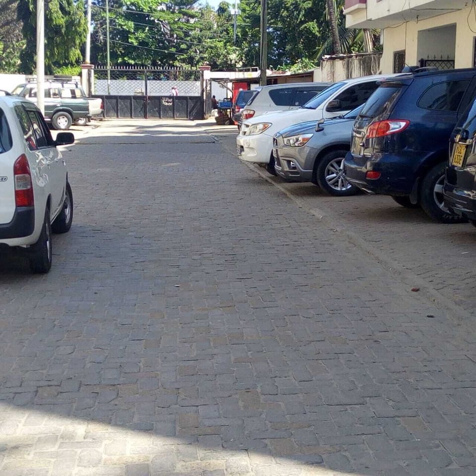 Inside compound & car park
