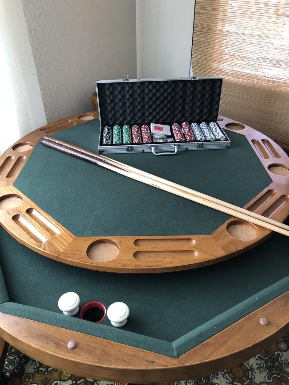 Bumper pool in game room