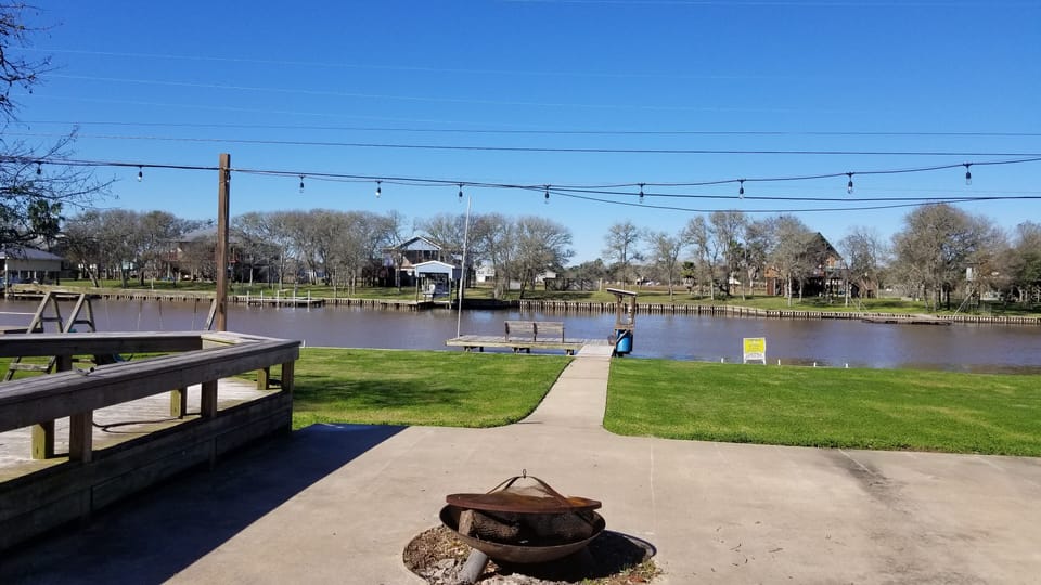 View from back of the Big Fish Haus towards Caney Creek.