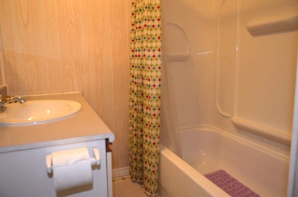 Full size tub and hand held shower