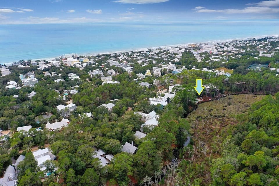 Aerial Showing Distance From Beach